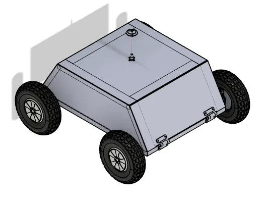 Diseño CAD 3D del carro prototipo en acero galvanizado — modelo especializado